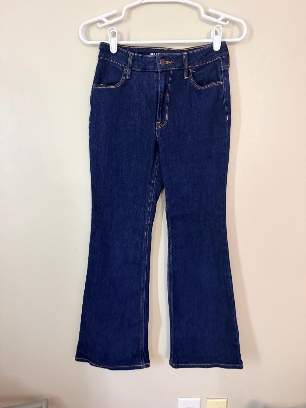 Old Navy Dark Blue High Waisted Flare Jeans